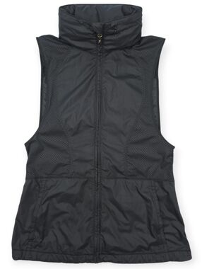 Lululemon Lightweight Pack It Vest Women's Size 2 Black Full-Zip Hooded EUC